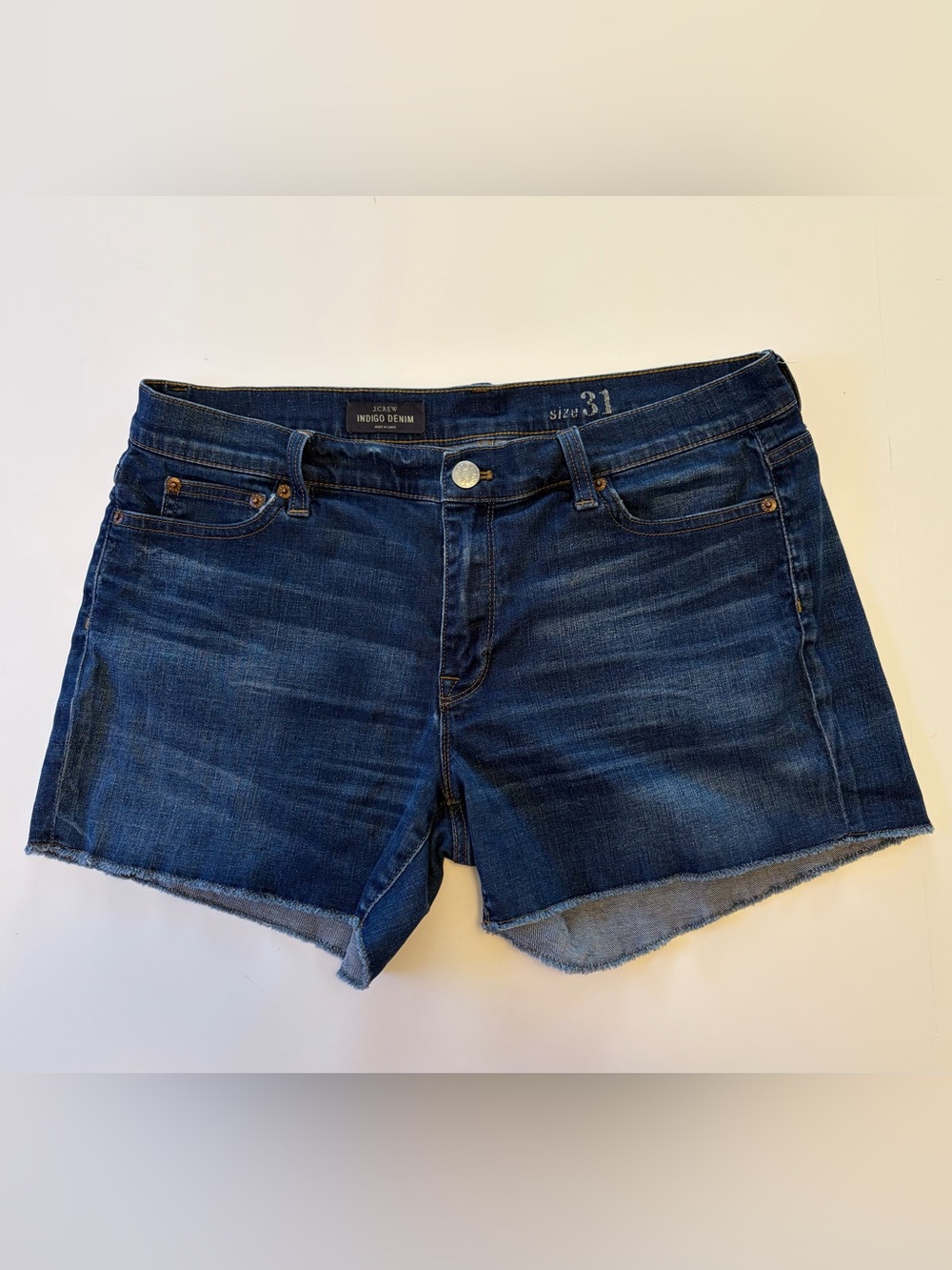 J. Crew Indigo Denim Cut Off Shorts 31 - Picture 1 of 7